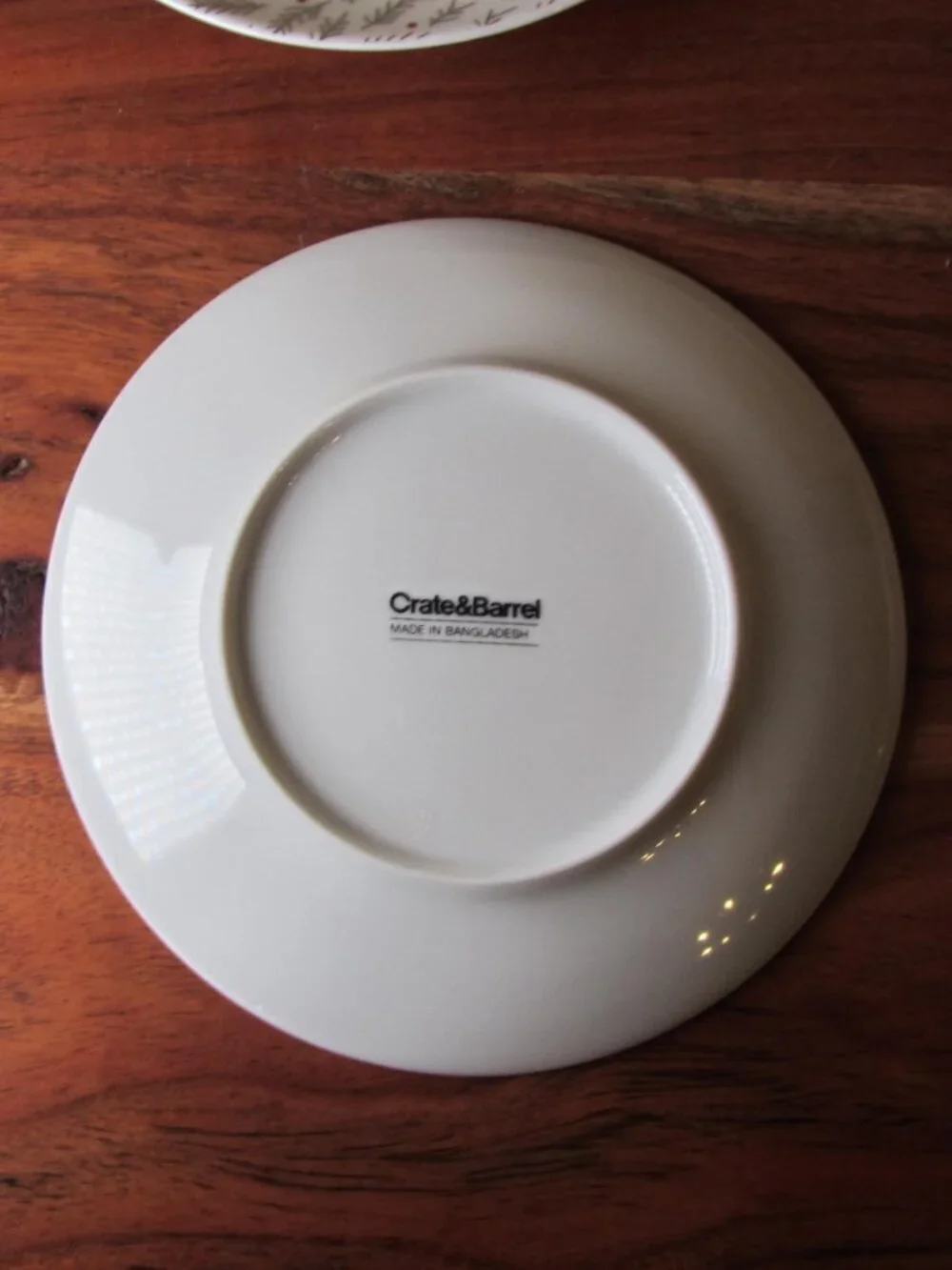 Crate & Barrel Christmas Holiday Appetizer Plates Set of 4 Evergreen (W6627)